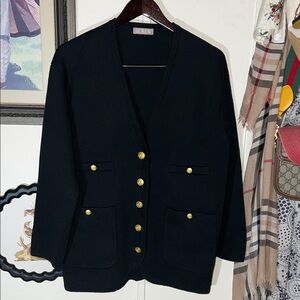 J. Crew Black Blazer with Gold Buttons